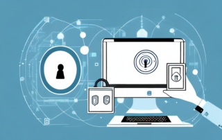 Two computers exchanging information through a secure