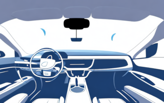 An open car interior being cleaned