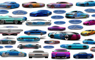 A variety of cars in different colors and styles