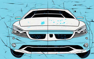 A car with visible paint damage