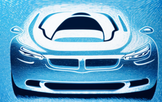 A car being wrapped in foil in a polish setting