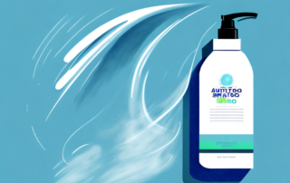 A spray bottle of auto shampoo with a mist coming out