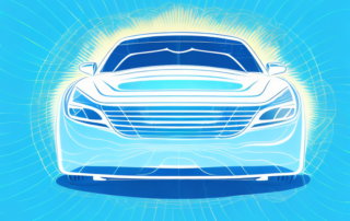 A car gleaming under the sun