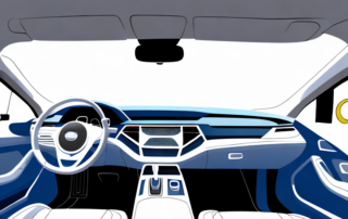 The interior of a car