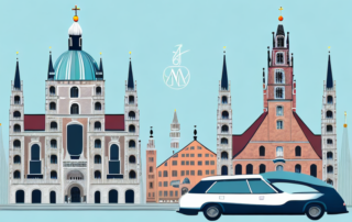 A sleek car in munich with a high-quality