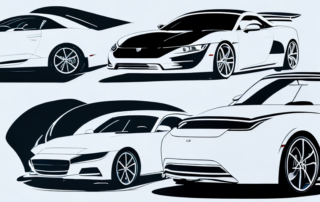 Three distinct car panels