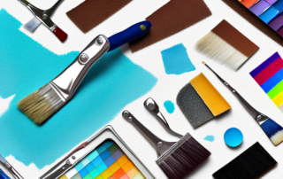 Various tools such as a paint scraper