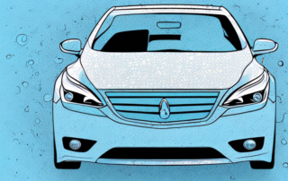 A car half coated with ceramic sealant