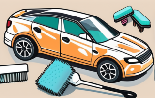 Various car cleaning tools such as brushes