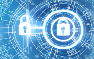 A symmetrical key being inserted into a digital lock