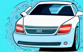 A car being polished with a microfiber cloth