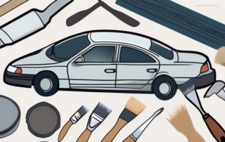 A car with visible scratches down to the primer