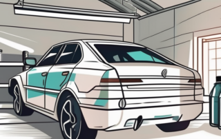 A car with visible scratches on its surface