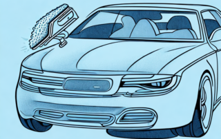 A car being detailed