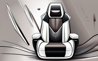 A luxurious leather car seat with a glossy finish