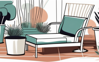 Various plastic outdoor furniture items