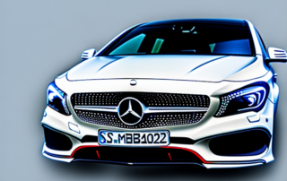A mercedes cla shooting brake car with different sections showcasing various types of car wraps or foliations