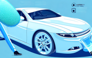 A high-quality car polishing machine with a shiny