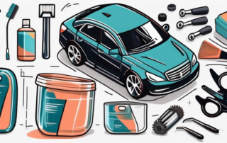 A car with visible scratches on its plastic parts