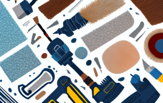 Various tools like a heat gun