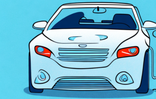 A car with a visible shiny surface and a polishing cloth next to it