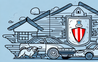 A shield protecting a house