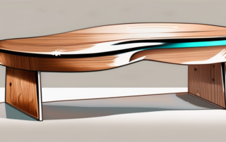 A wooden furniture piece