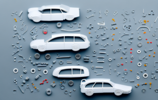 A car made of various plastic components