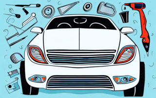 A car in the process of getting a new paint job