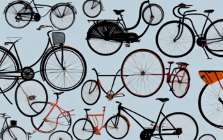 Several different bicycle frames