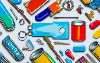 Various small objects like keys