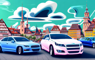 A variety of cars with different vibrant and glossy wraps