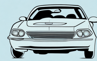 A car with various areas highlighted or marked