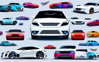 Various cars with unique and creative vinyl wrap designs