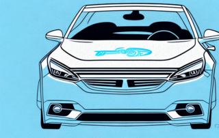 A car with various types of auto decal films applied on different parts