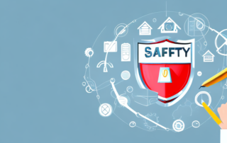 A safety shield symbolically protecting a house