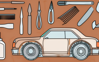 A car with visible rust spots on its body