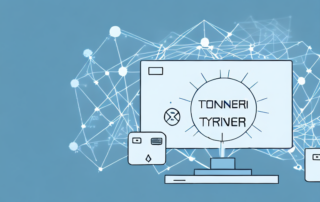 A computer system connected to an external hard drive