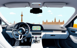 A pristine car interior with a focus on the dashboard