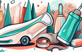 A toothpaste tube squeezed onto a cloth