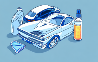 A car with gleaming surfaces