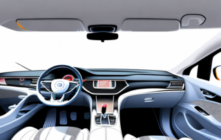 The interior of a car