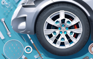 A car wheel with a glossy finish