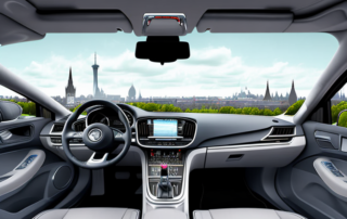 A pristine car interior with a focus on the dashboard