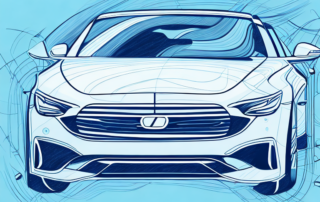 A car with a gleaming