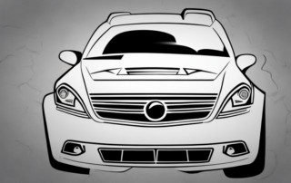 A variety of stylish and popular car hood stickers on different types of car hoods