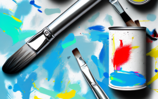 Various tools such as a paintbrush