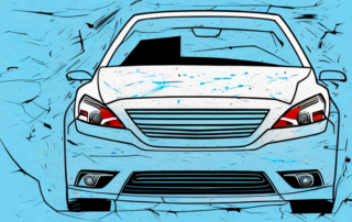 A car with visible scratches on its surface