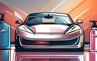 A car gleaming with a high shine after being polished