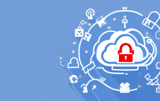 A cloud storage symbol with a lock symbol